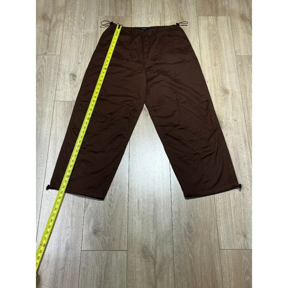 Forever 21 Wide Leg Lounge Pants Womens‎ Size M Drawstring Waist Brown Casual - Picture 7 of 11